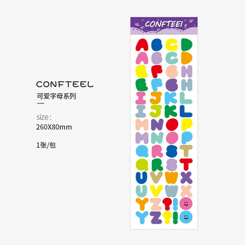 Colorful Alphanumeric Cute Stickers Sort Labels Sealing Paster Notebook Mobile Phone Stationery Diy Kawaii Decorative Sticker | Канцтовары