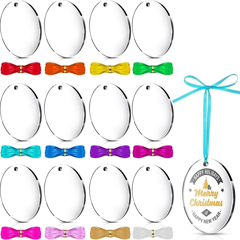 Прозрачные круглые акриловые этикетки для кнопок 2 дюйма х 3 мм|Брелоки| |