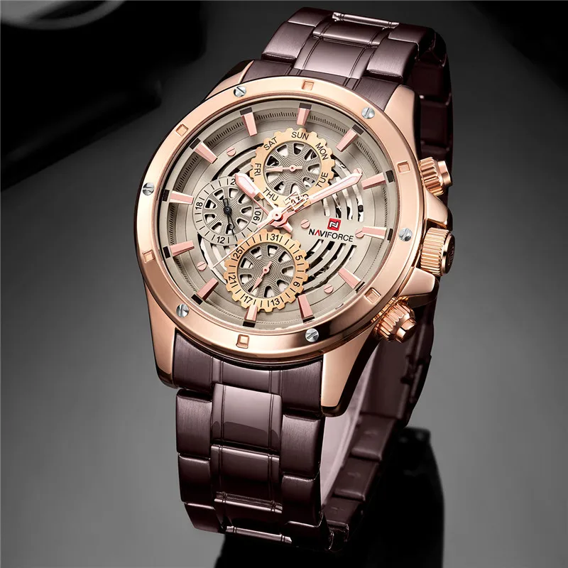 Мужские часы NAVIFORCE от ведущего бренда роскошные спортивные водонепроницаемые
