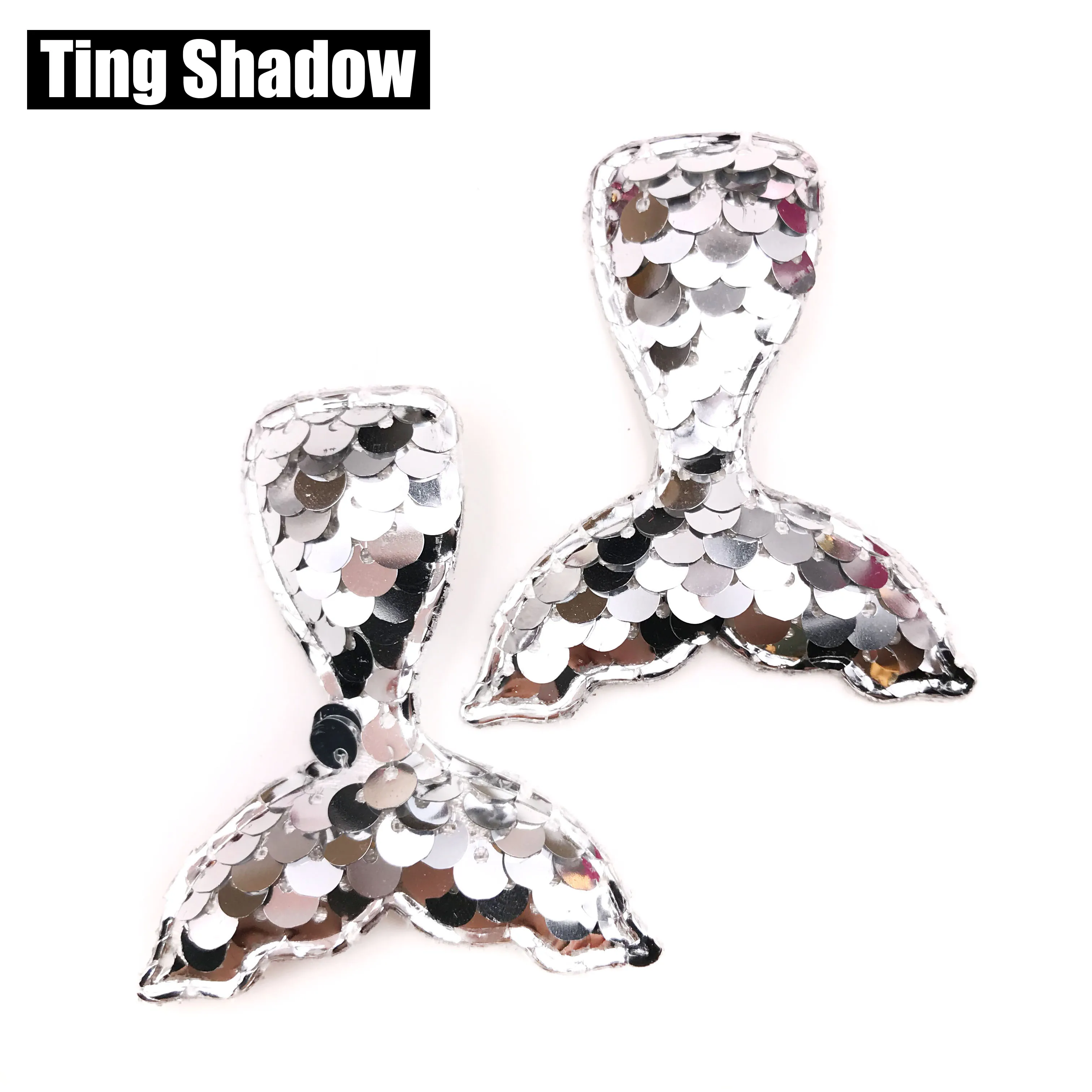 10pcs Glitter Sequins Fabric Mickey Padded Patches Mermaid sequin pads for DIY Crafts Clothes Hats Hairpin Ornament Accessories | Дом и сад