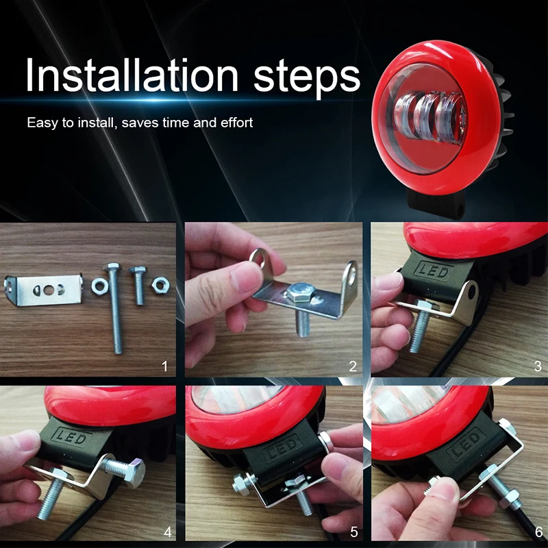 Квадратная 4 5 дюймовая светодиодная балка для внедорожников 4x4 рабочие огни 12 В