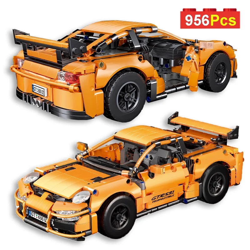

Техническая серия 956 шт GTRS супер гоночная модель автомобиля строительные блоки город тянет назад спортивный автомобиль Кирпичи игрушки для...