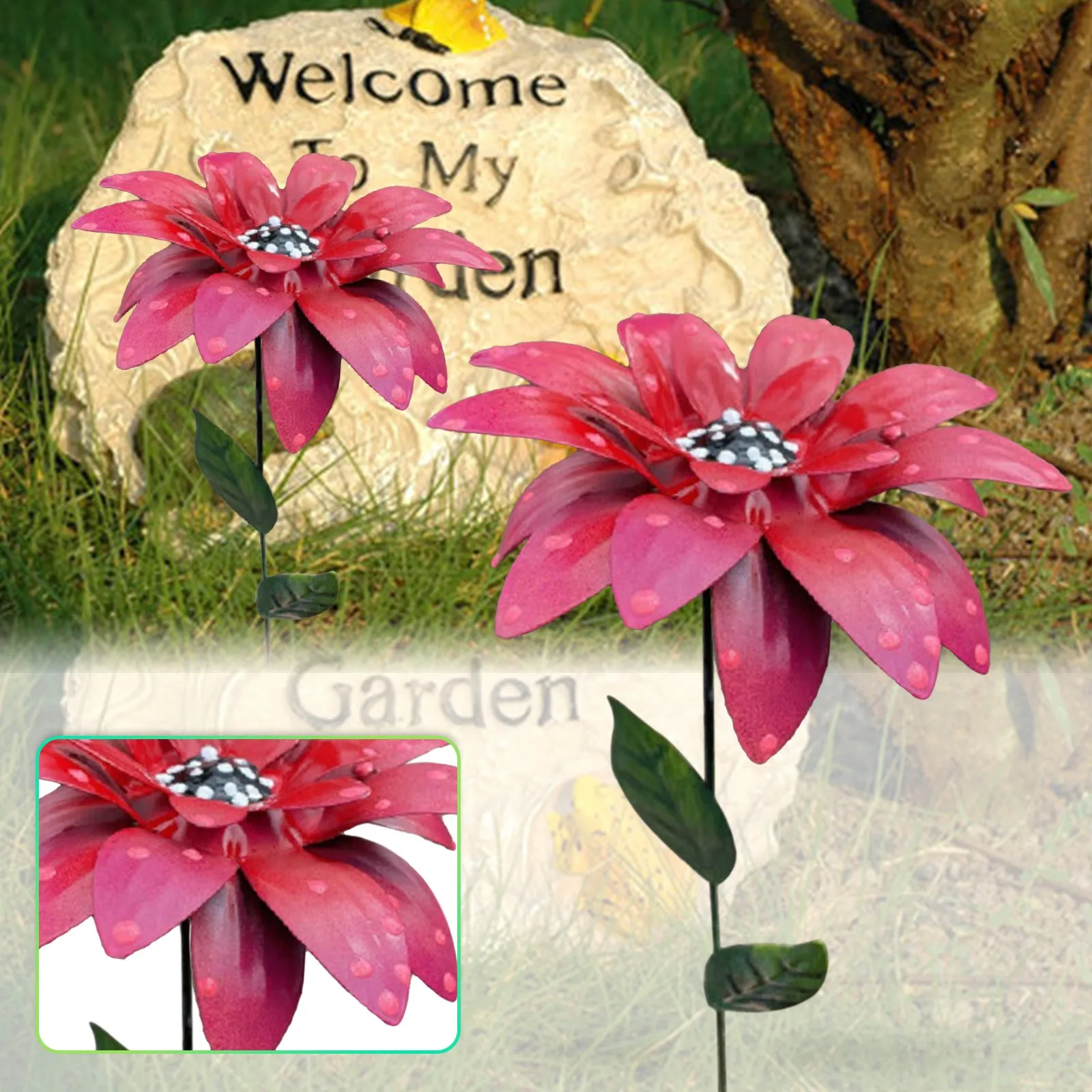 Металлическая скульптура в виде цветка настенная Художественная Скульптура