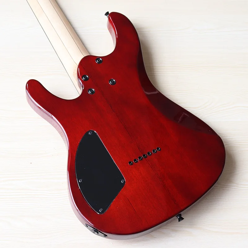 1 stücke kanada ahorn holz neck baum burl top holz 7 string e gitarre 39 zoll 24f hochglanz musical instrument mit fehler free global shipping