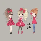 Симпатичные нашивки для девушек, топы с аппликацией, сделай сам, модные термотрансферные виниловые наклейки для одежды, наклейки на футболку, платья, джинсы