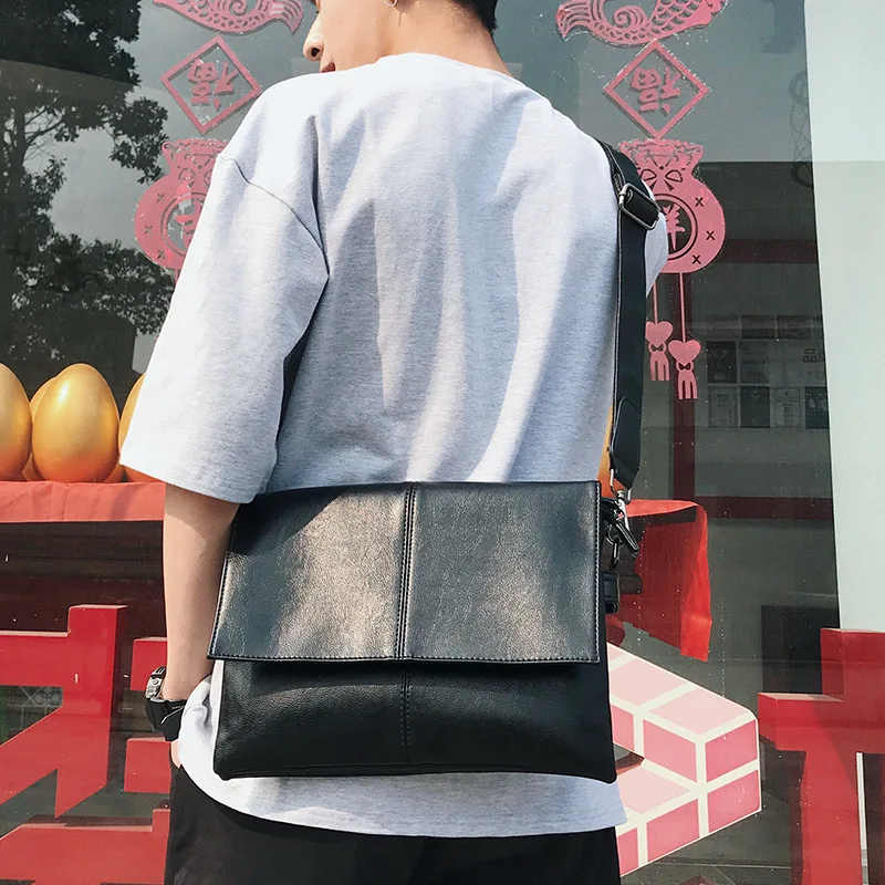 

High Quality Leather Men's Messenger bags Casual Soft PU Leather Male Travel Shoulder bag brand Designer Crossbody bags Bolsas