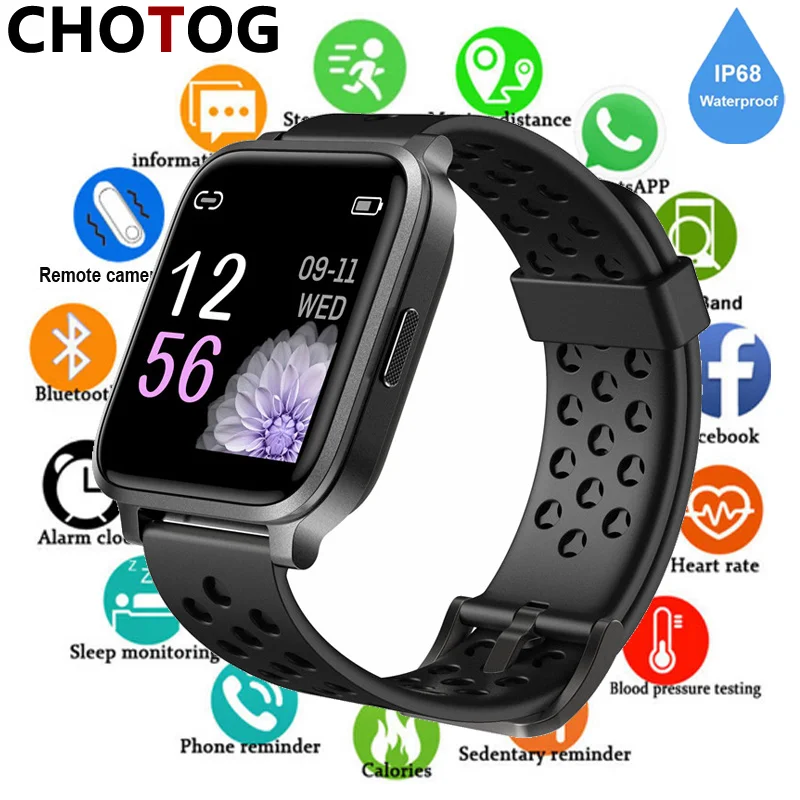 Водонепроницаемые Смарт часы Ip68 для мужчин и женщин 2020 умные с сенсорным экраном