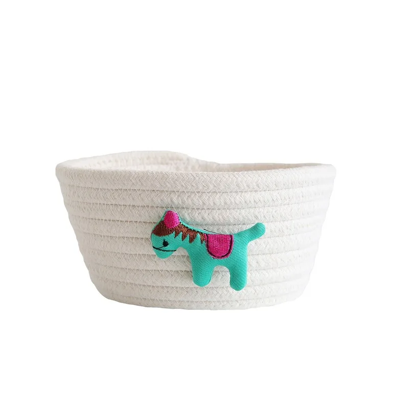 Товары для дома корзина хранения из хлопкового шнура плетения и отделки