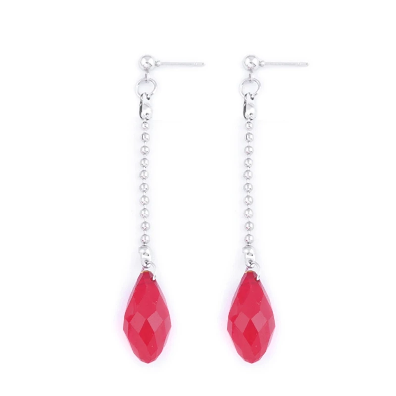 

Kurapika Earrings Pendants Hunter Kurapika Anime Cosplay Red Teardrop Crystals Long Chain Cosplay Drop Earrings Jewelry Unisex