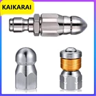 Сопло для мойки дюйма из нержавеющей стали, труба для очистки Слива канализации, струйная быстрая заглушка, дренажный шланг, насадки, инструменты,чистка канализации,прочистка засоров труб,насадка для канализации