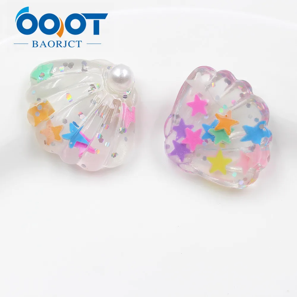 OOOT BAORJCT 20312-6 10pcs 30mm*25mm Multiple Colorful pearl Sea shell decoration ornaments Decorations DIY handmade materials | Дом и сад