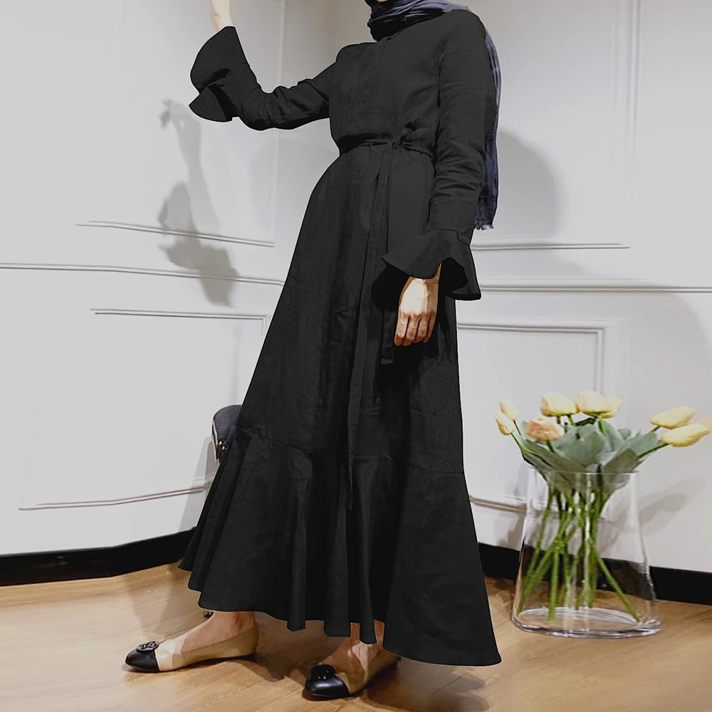 Рамадан ИД Мубарак длинные платья для женщин Кафтан абайя Дубай Саудовская