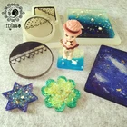 Новое поступление, квадратная, круглая, овальная форма, силиконовая форма сделай сам, инструменты для полимерной глины, форма для базовой пластины, прозрачная, эпоксидная, прямоугольная силиконовая форма