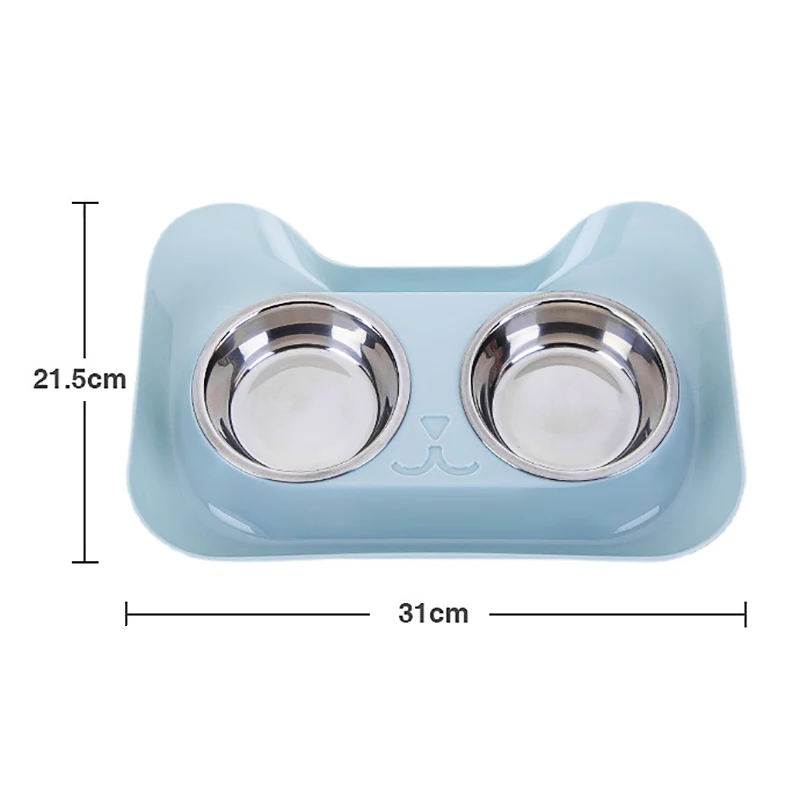 Милая миска для кошек нескользящая двойного назначения питомцев корма собак