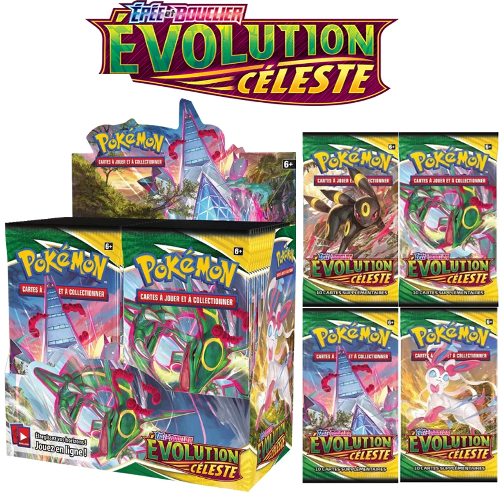 Cartas de Pokemon, juego de cartas de colecci&oacute;n escalofriante, fusi&oacute;n, Strike, cielo en evoluci&oacute;n, Booster, 360/324 piezas-3