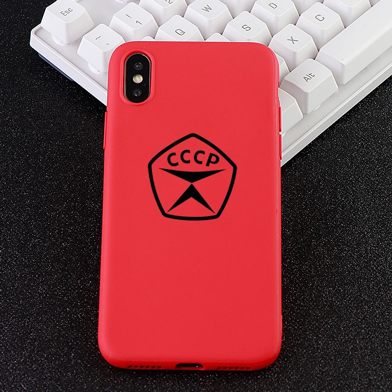 Russia Style Cell Phone Cases for iPhone 11 Pro 6s 7 8 Pluls X XS MAX XR Case CCCP Soft Silicone Fitted Back Covers Accessories |