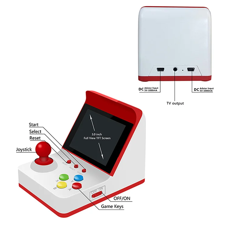 HANHIBR ретро мини-аркадная портативная двойная игровая консоль 8-битная встроенная