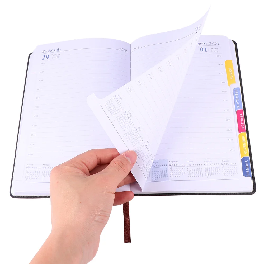 

2021 Calendar Notebook English Version Plan Book Practical Diary Notepads School Supplies Students Stationery for Office Home (A