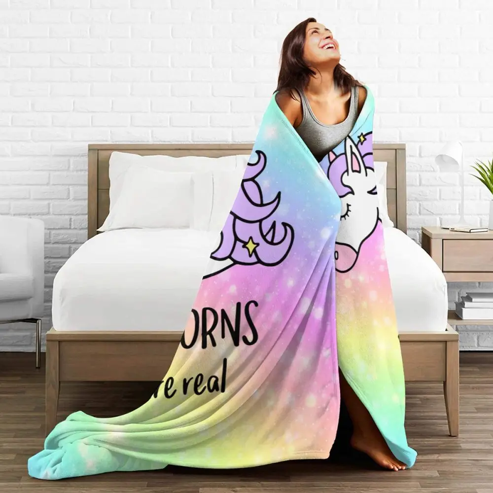 

Unicorn Soft Plush Blanket Gift Blanket Flannel Microfiber Fleece Bedspread Sherpa Blanket Couch