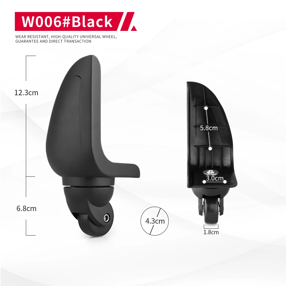 DILONG W006 Luggage Wheel Replacement Accessories Trolley Case Universal Wheels Pulley Password Box Luggage Flexible Rollers