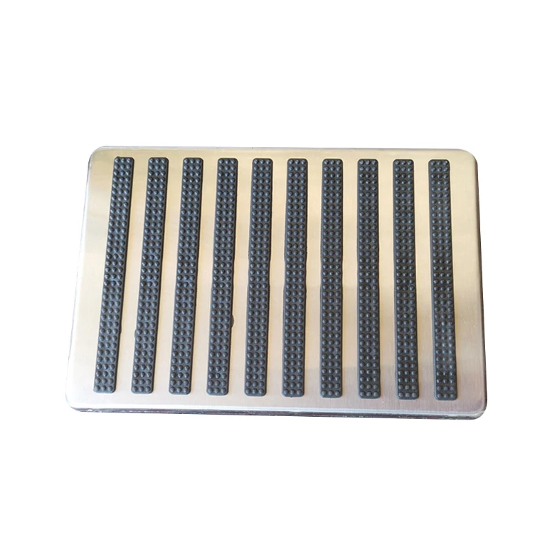 

Car Dustproof Carpet Anti-skid Foot Heel Plate Pedal Pad Stainless Steel Car Mat No Smells Auto Floor Mat