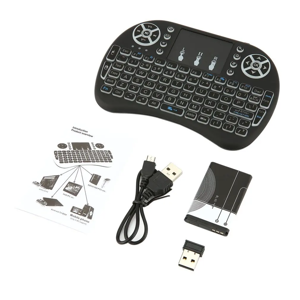 

Wireless Keyboard for Android TV Box PC laptop 92 Keys DPI Wireless Keyboard Backlight with Touchpad Mouse adjustable 2.4GHz