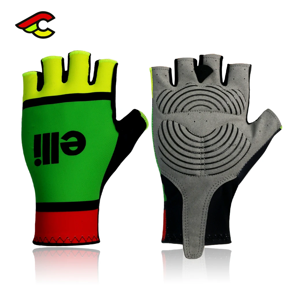 Классические велосипедные перчатки 2020 Зеленые Короткие полупальцевые