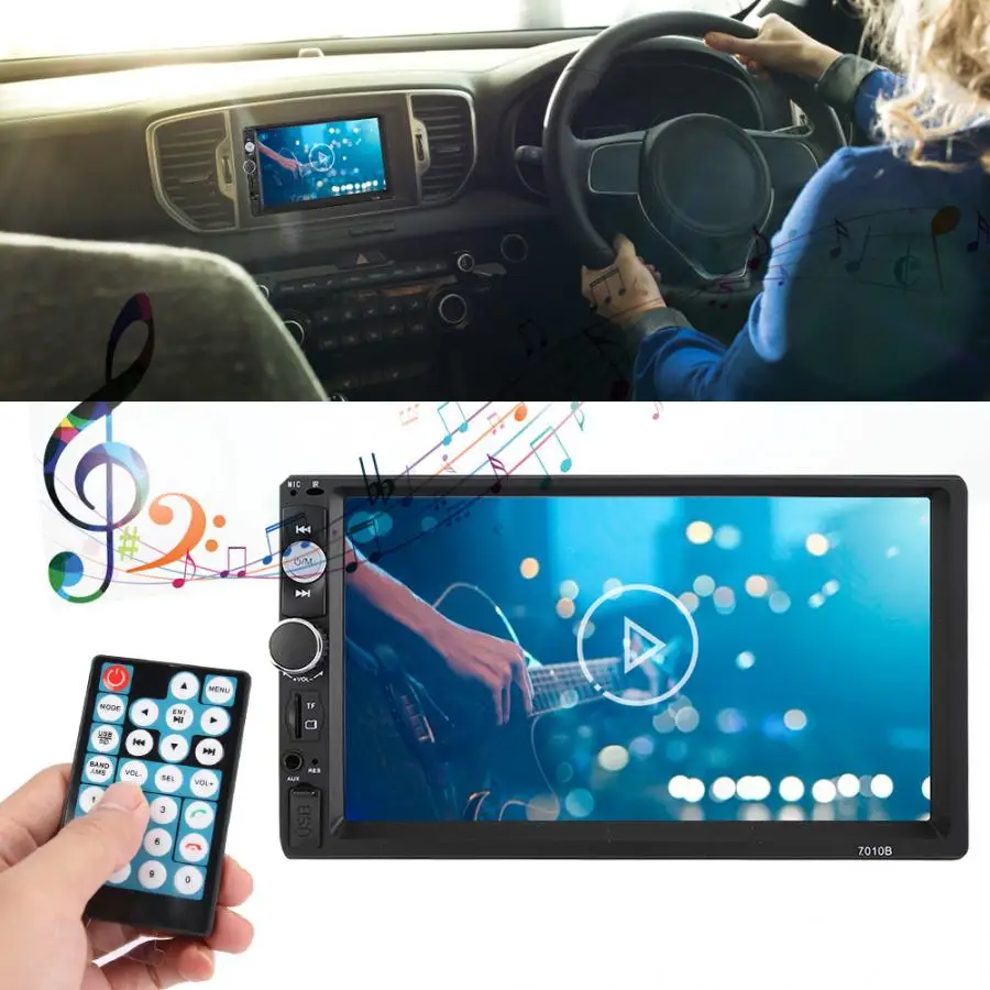 7 дюймовый HD Bluetooth заднего хода автомобиля монитор Дисплей Сенсорный экран Media Player
