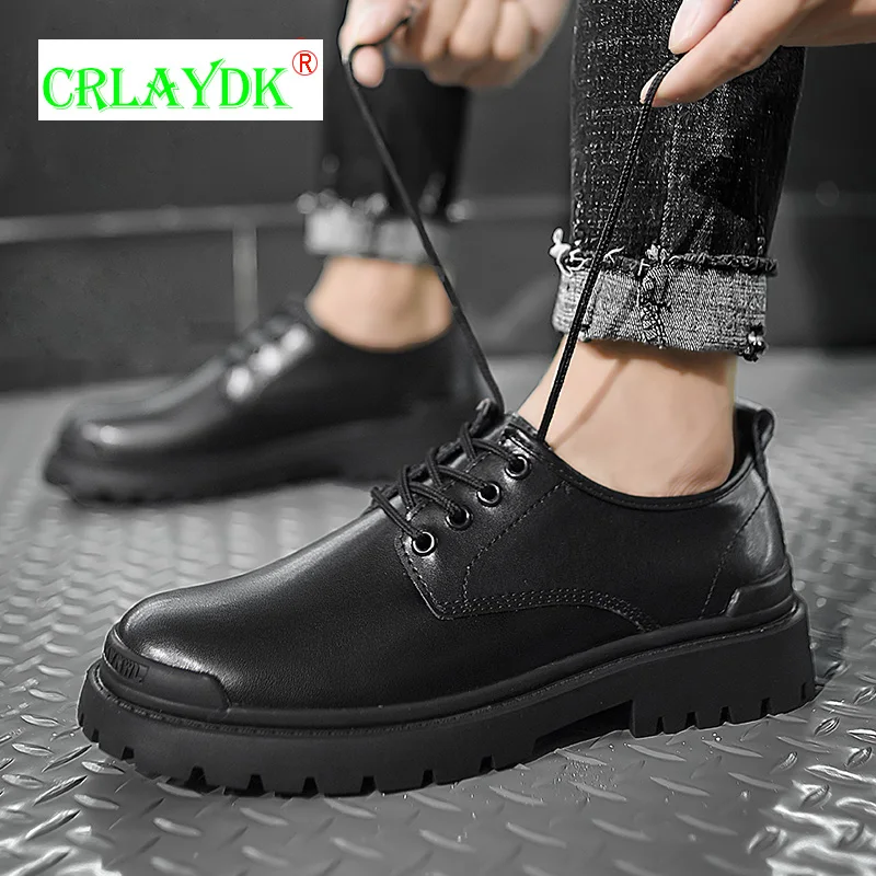 

Мужские модные кожаные туфли CRLAYDK, деловые, офисные, прогулочные лоферы, водонепроницаемые, уличные, повседневные, для вождения, мокасины на ...