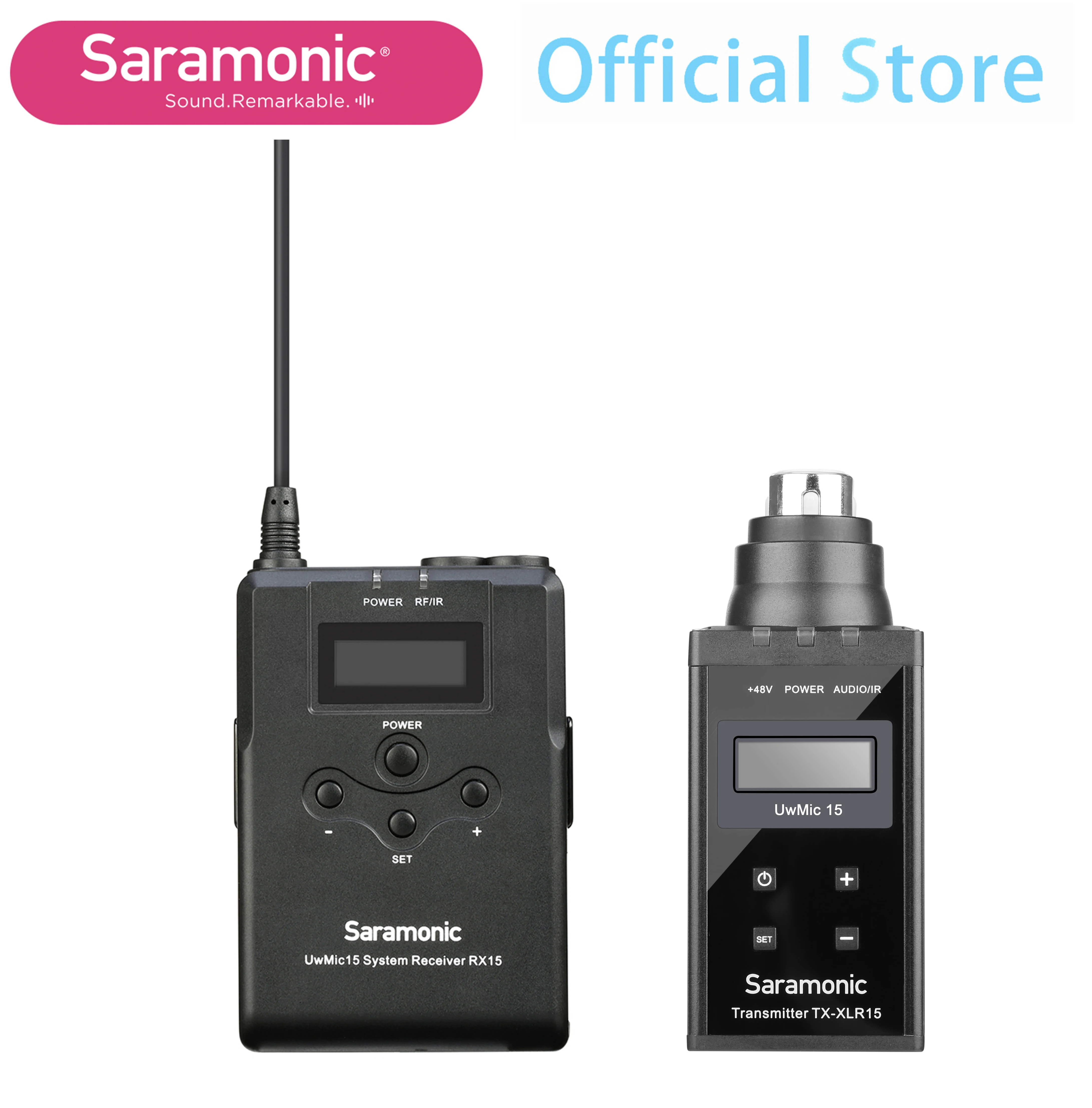 Микрофонная система Saramonic Uwmic15 A/B UHF для интервью видеозаписи Для беззеркальных и