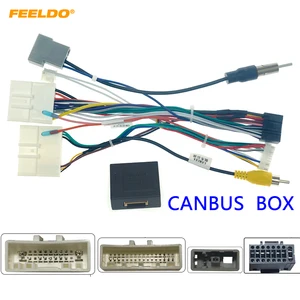 Автомобильный 16-контактный аудио жгут проводов FEELDO с can-шиной для Nissan venunu T70 T90, послепродажный стерео монтажный Проводной адаптер