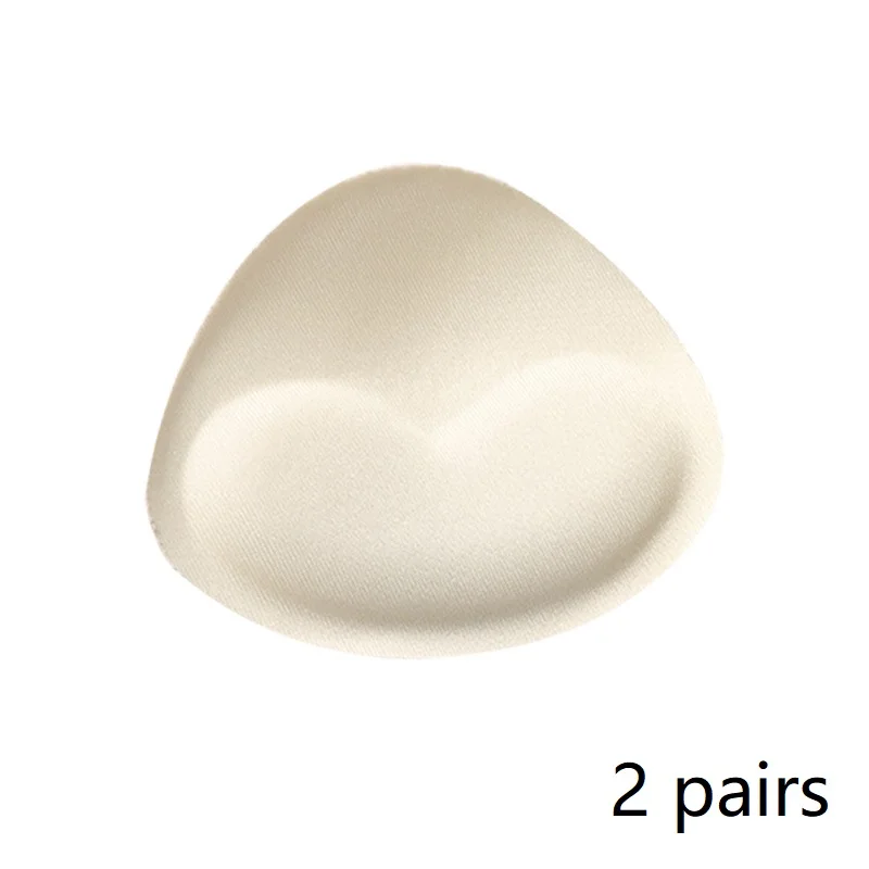 2 pairs 2 шт., 1 пара, плотные губчатые подушечки для бюстгальтера, увеличивающие грудь, съемные вкладыши для бюстгальтера, для купального костюма, с подкладкой для бикини, 2 пары - Цвет: 2 pairs