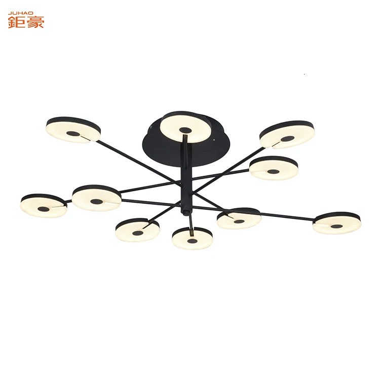 Черный декоративный светодиодный потолочный светильник для ресторана кафе