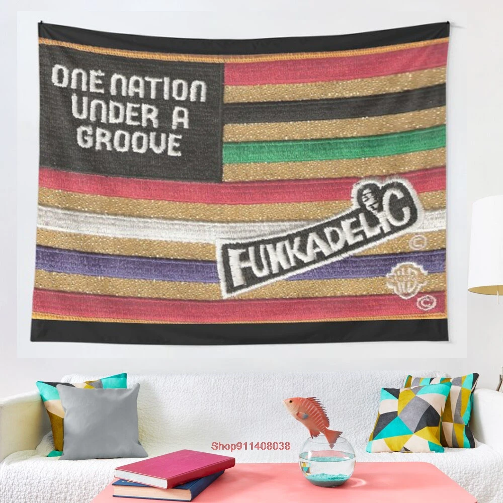 

Funkadelic одна страна в соответствии с паз гобелены с флагом Love You To гобелен богемный декор дома украшения стены хиппи