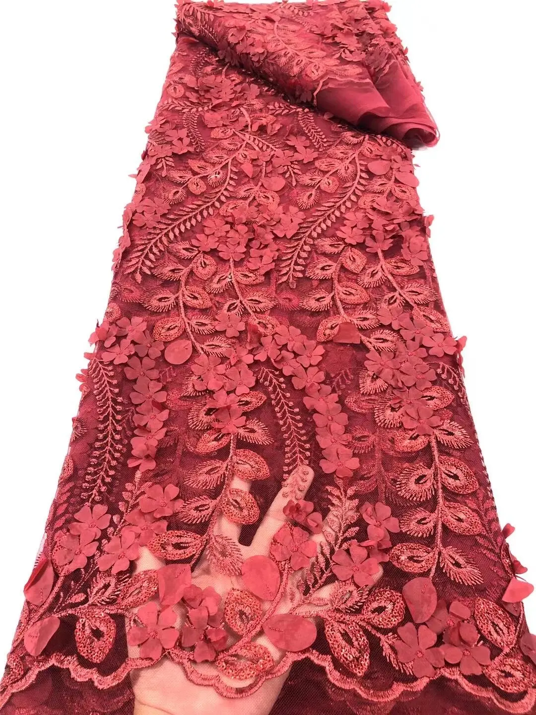 

New Design Nigerian Lace Fabric African Lace Fabrics High Quality Tulle Net French Net Lace Fabric for Wedding