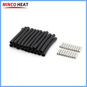 Комплект для подключения нагревательного кабеля из углеродного волокна, медные трубки и термоусадочные гильзы, 20 шт.пакет