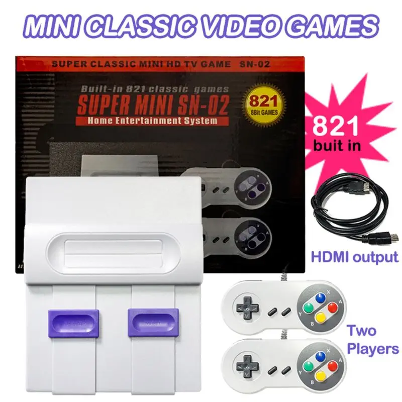 Супер мини HDMI-совместимая с SNES SFC NES Ретро Классическая игровая консоль ТВ