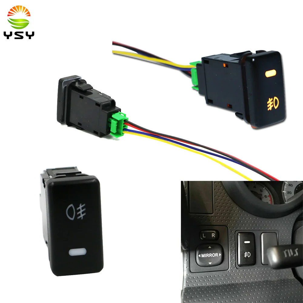 

YSY 1X TS-01 кнопка включения/выключения двойного нажатия светодиодный светодиодсветильник световая балка, переключатель противотуманных фар для Toyota Hiace Verso PRADO Land Cruiser Vigo