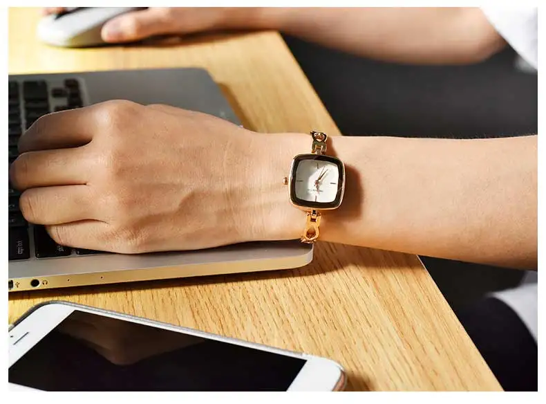 

REBIRTH Elegant Women Watch Quartz Rose Gold Steel Belt Ladies Watches Casual Female Clock Top Brand Luxury Bracelet Reloj Muje