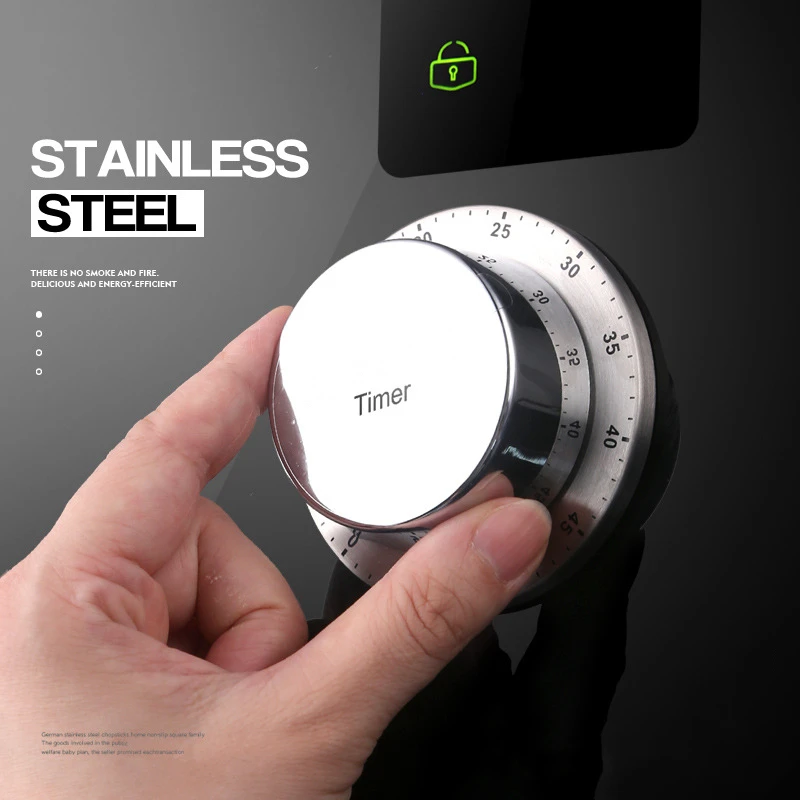

Kitchen Timer Stainless Steel Timer Clock Baking Cooking Tools Countdown Time Management Timer with Magnetic Base