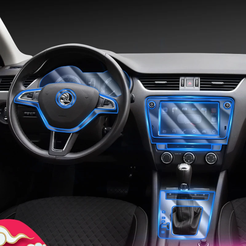 Защитная пленка для салона автомобиля прозрачная из ТПУ центрального контроля