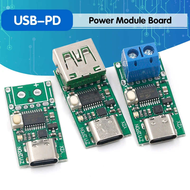 Type-C USB-C PD2.0 PD3.0 to DC Spoof Scam Быстрая зарядка триггер опрос-детектор USB-PD блокнот Модуль