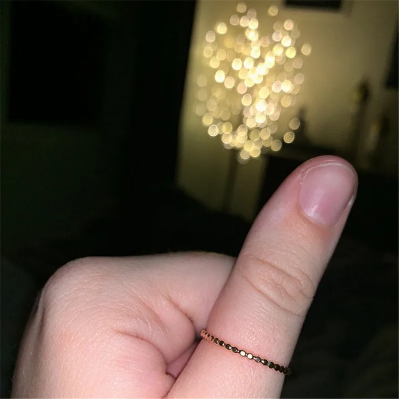 ROXI 925 Серебряные кольца для женщин тонкий Укладка из бисера обручальное кольцо
