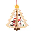 60% горячая Распродажа, подвеска с рождественским орнаментом, натуральный легкий, устойчивый деревянный подвесной кулон, звезда, украшение для дома