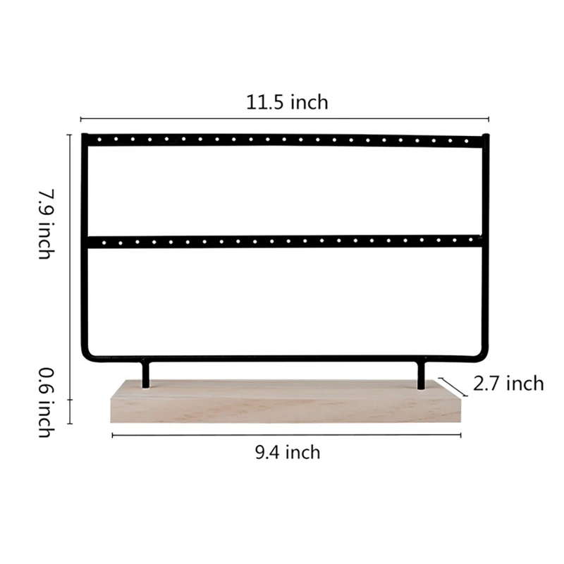 

Earring Organizer Jewelry Display Rack Stand - Dangle and Hook Earrings Showcase for Home Decor