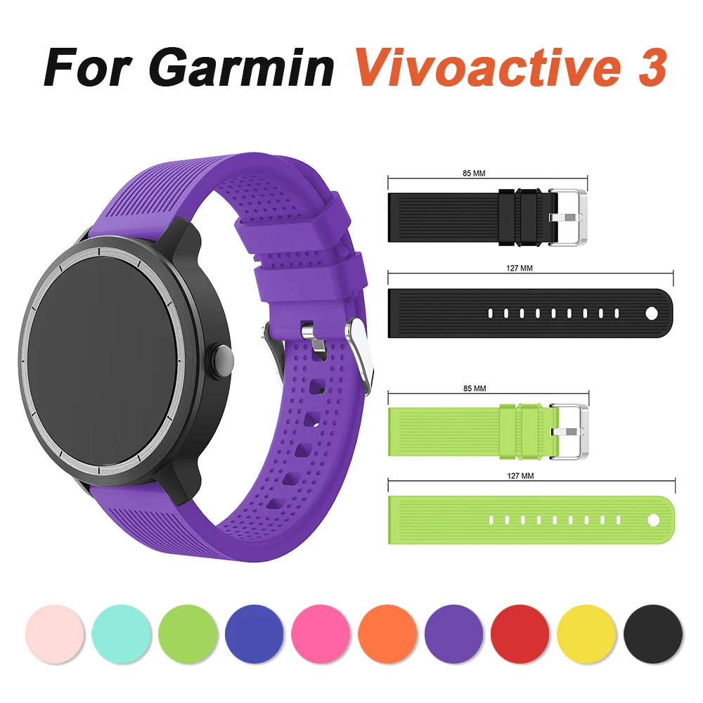 Силиконовый ремешок для часов samsung Galaxy Active 42 Band 20 мм s2 Amazfit Bip Youth/gear Sport/Garmin vivoactive 3