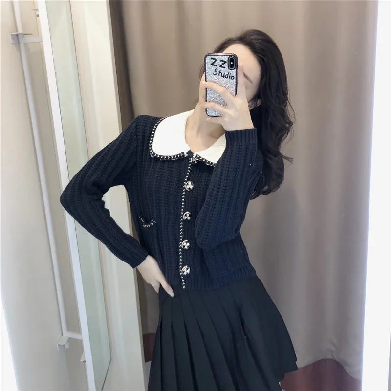 

collar sweater jacket women wear sweater in autumn and 2020