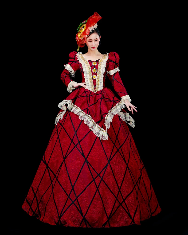 Викторианское платье в стиле рококо бальное барокко Marie Antoinette для женщин