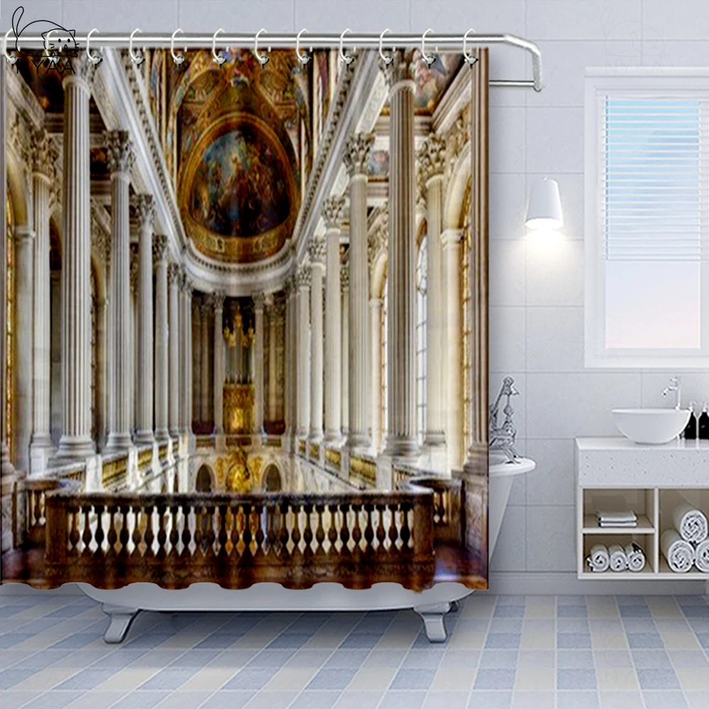 Арт-занавеска для душа Версаль s церкви занавеска ванной из полиэстера красивая