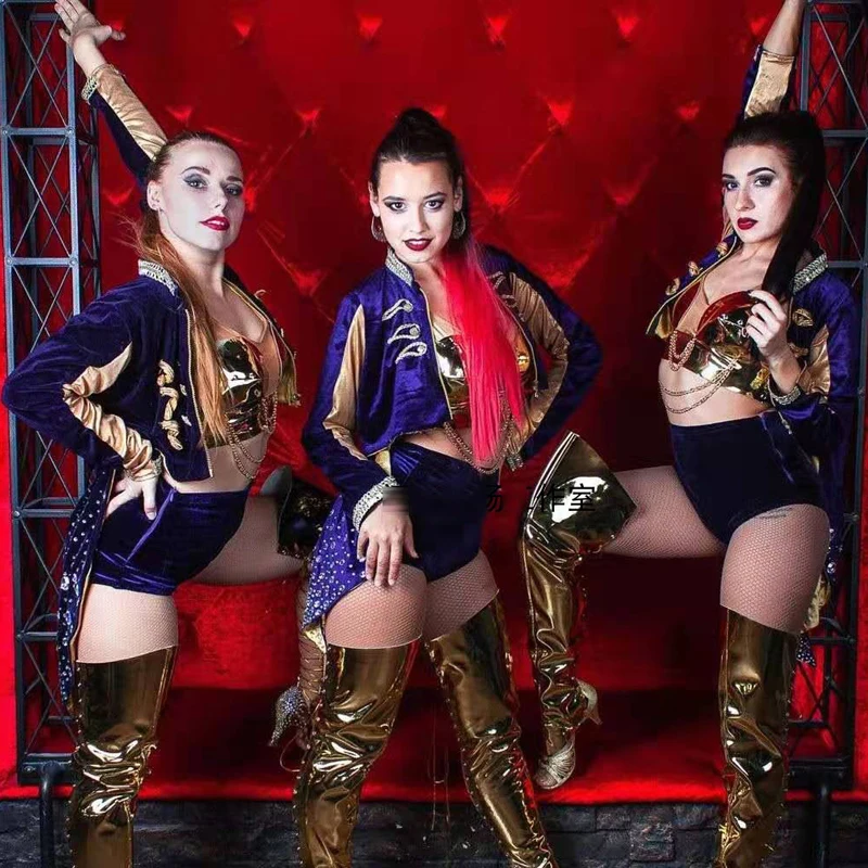 

Adult Jazz Dance Costume Women Gogo Dancer Singer Outfit Purple Swallowtail Suit Birthday Celebrate Wear Bar DJ Costume VDB3503